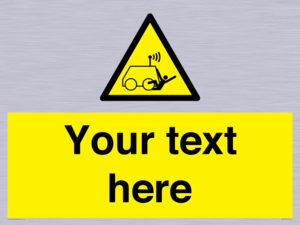 Custom warning run over by operator controlled machine